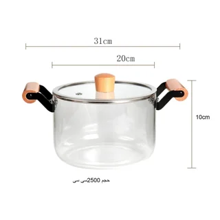 قابلمه پیرکس مدل شیشه کد 1369n 2500cc سایز 20 102048220